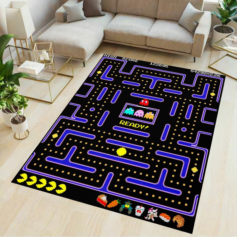 Gamer rug, fun rug, game room rug, arcade rug, video game rug | eBay