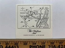 1980s The Madison Hotel Convent Station New Jersey Information Card Vintage