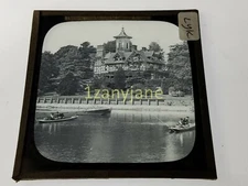 B/W Glass Magic Lantern Slide LYK UK THAMES RIVER ALEXANDER POPE'S VILLA AT TWIC