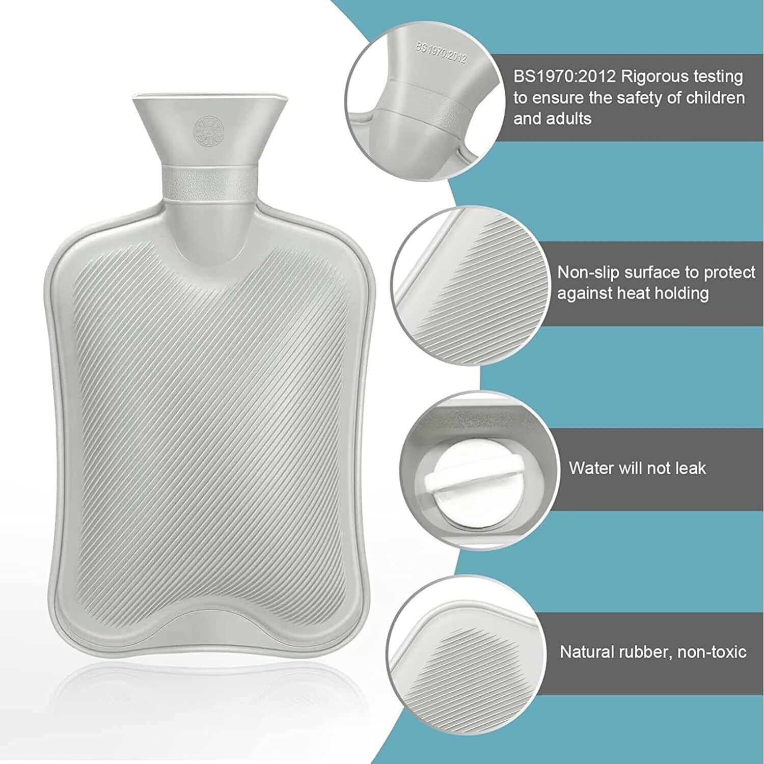 Hot Water Bottle Foot Warmer Energy Saving Slippers Feet Muff 2L Faux Fur Cover eBay