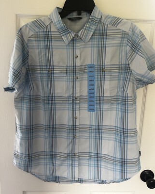 Eddie Bauer Women s Short Sleeve Adventure Top Blue Size Large $54.99 Retail New