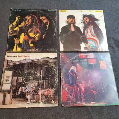 Seals And Croft James Gang Cheap Trick Johnny Winter 4 Vinyl Record Set Good - Image 1 of 3