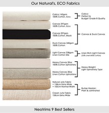 CANVAS CALICO Cotton Fabric COTTON LINEN MIX,HESSIAN JUTE 100% Natural Material
