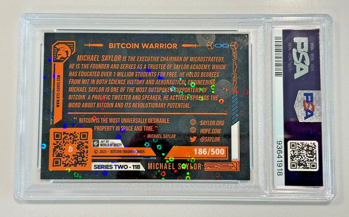 2023 Bitcoin Trading Cards S2 Michael Saylor Foil Rare /500 PSA 9 | eBay