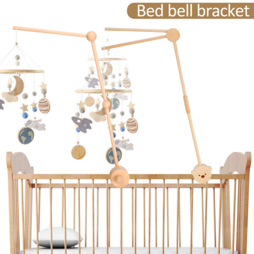 Baby Crib Mobile Arm Wooden Crib Mobile Holder Non-Slip Crib Mobile Bed guCyg
