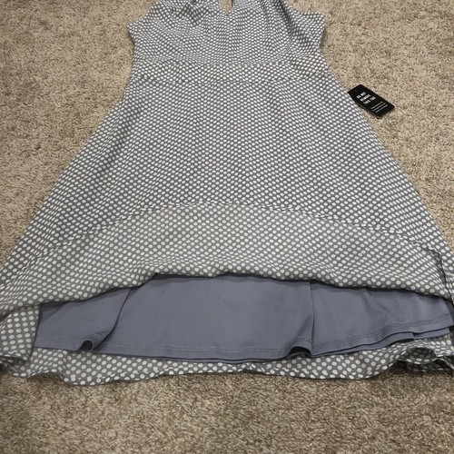 Express Women's Size 0 Blue White Polka Dot Halter Neck Fit & Flare Dress - 第 8/10 張圖片