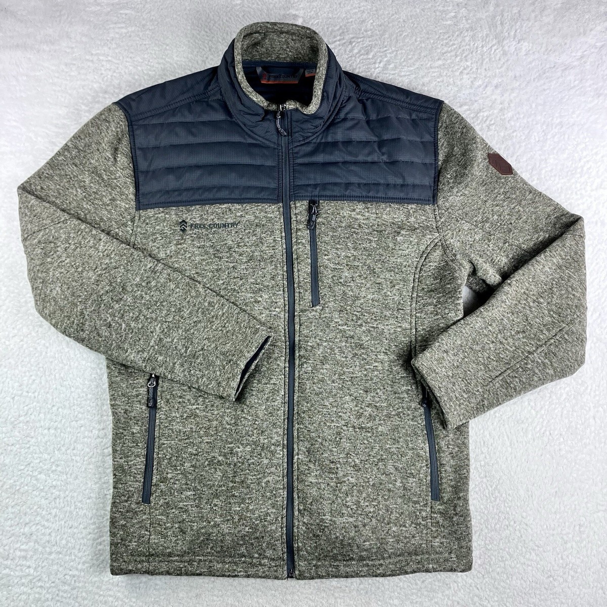 Used Free Country Frore Sweater Knit Fleece Jacket Mens XXL Full