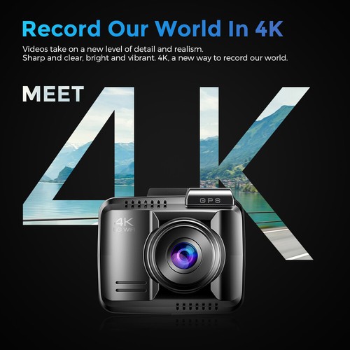 Cámaras de coche 4K Dash Cam 1080P ADAS WiFi GPS detección de movimiento opción de tres modelos - Imagen 4 de 44