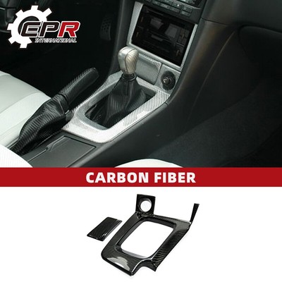 For Nissan R34 GTR (RHD) Carbon Fiber Gear Surround & Ashtray Stick On Cover 