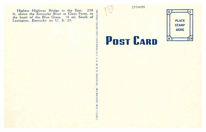 Postcard BRIDGE SCENE Lexington Kentucky KY 10/11 AP2116 eBay