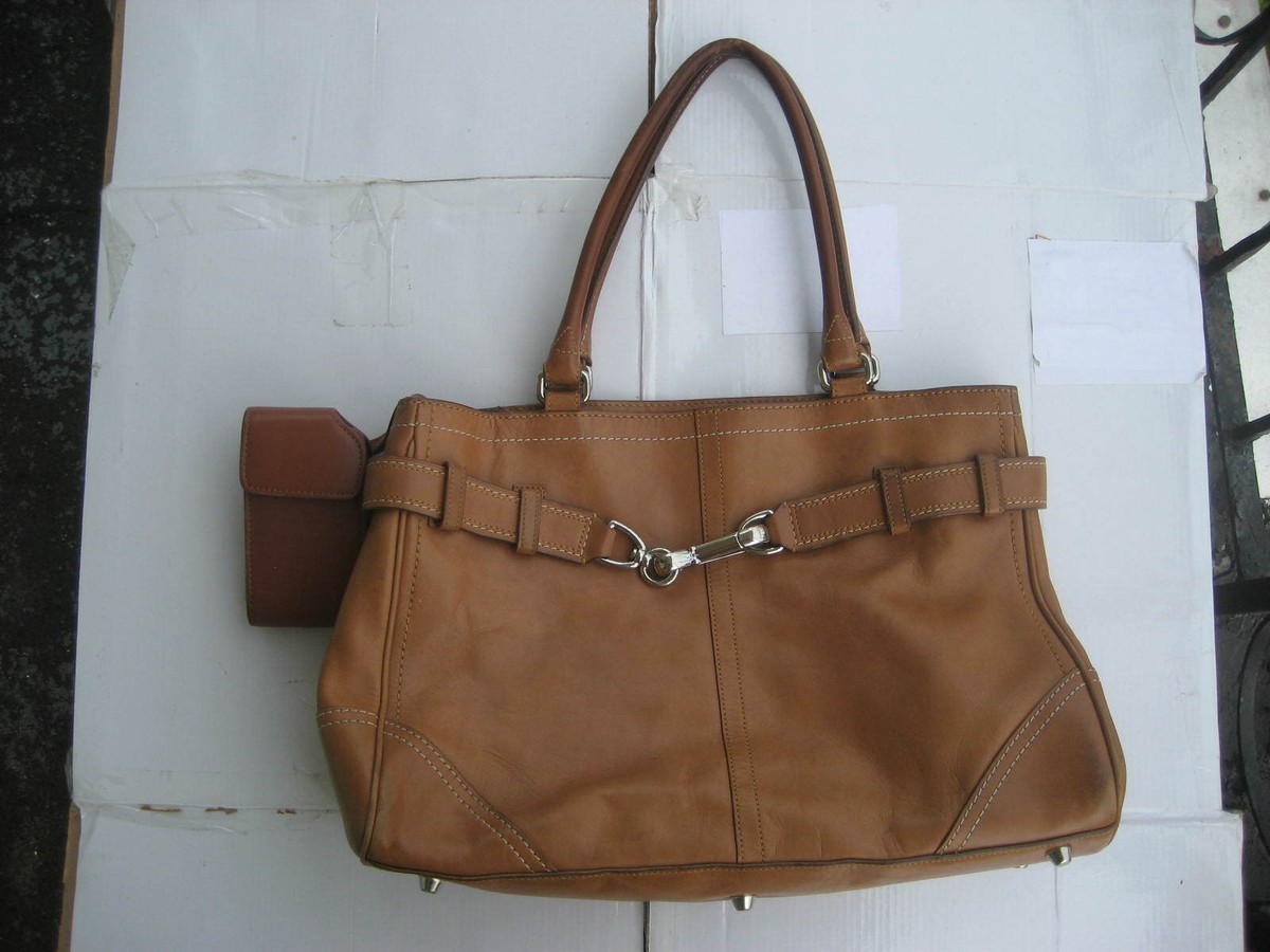 Coach Bag, Tan Brown Leather, Silver Hardware, No D0751-F08A71 | eBay