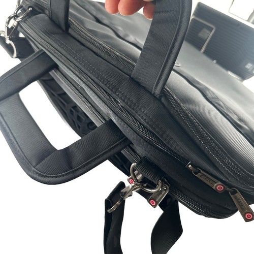 Laptop iPad Briefcase Organiser Business Shoulder Bag Black 15.6" i Stay - Afbeelding 5 van 5