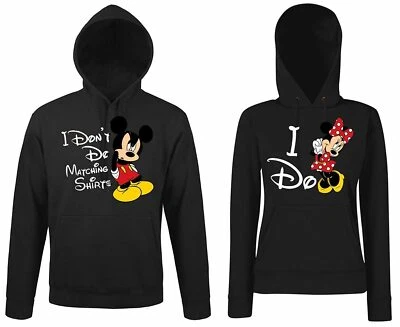 COUPLES SHOP Pärchen Mickey & Minnie Hoodie Set Partner Pullover Maus Mouse Paar King Queen