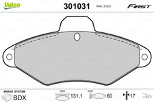 Valeo 301031 brake pad set, disc brake for Citroën