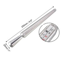 Ring Size Mandrel, US Sizes 1-15, EU, mm and International Sizes Aluminum Sizer