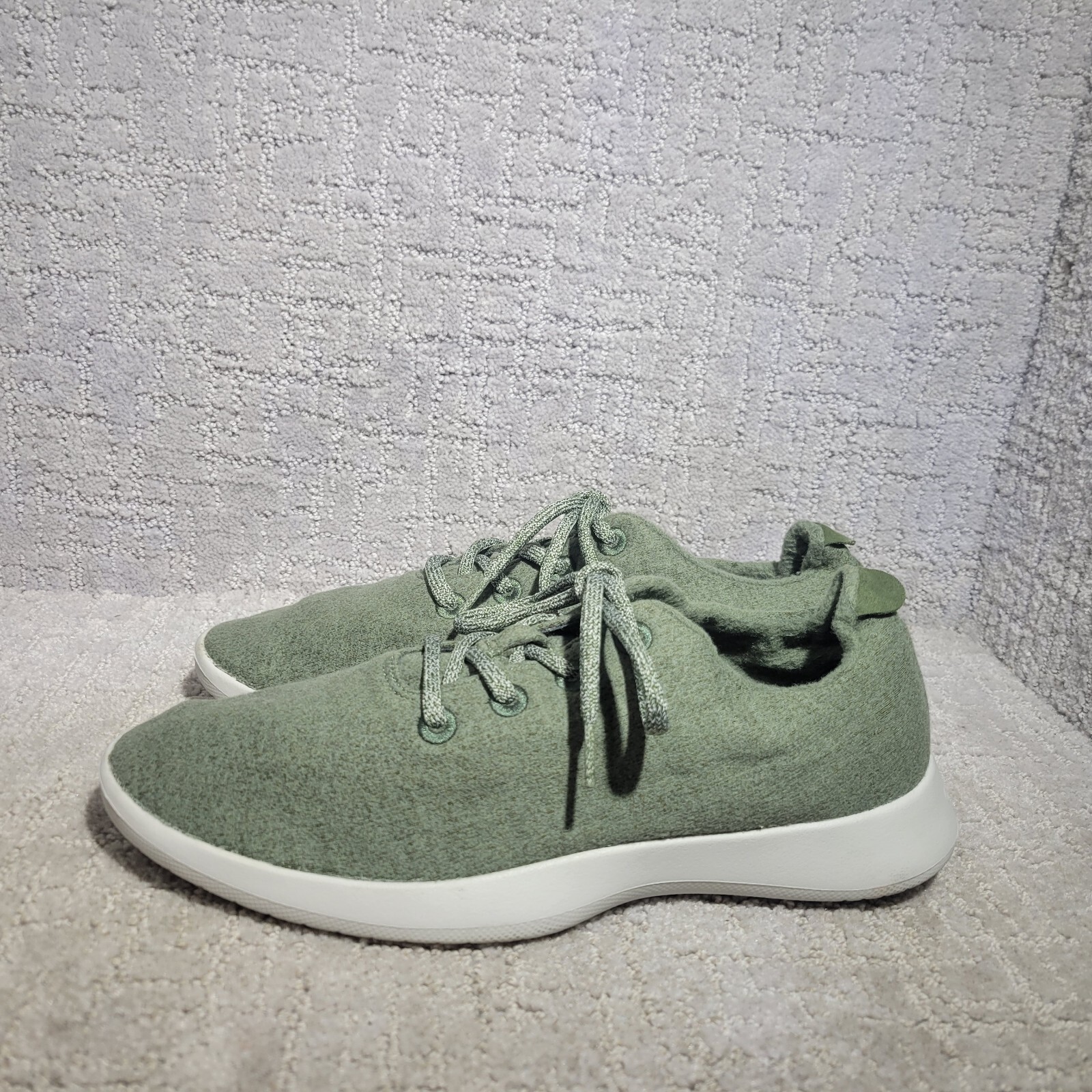 SAOLA Sneakers runner Allbirds Mizzles da uomo taglia US 11 verde tuono in lana merino