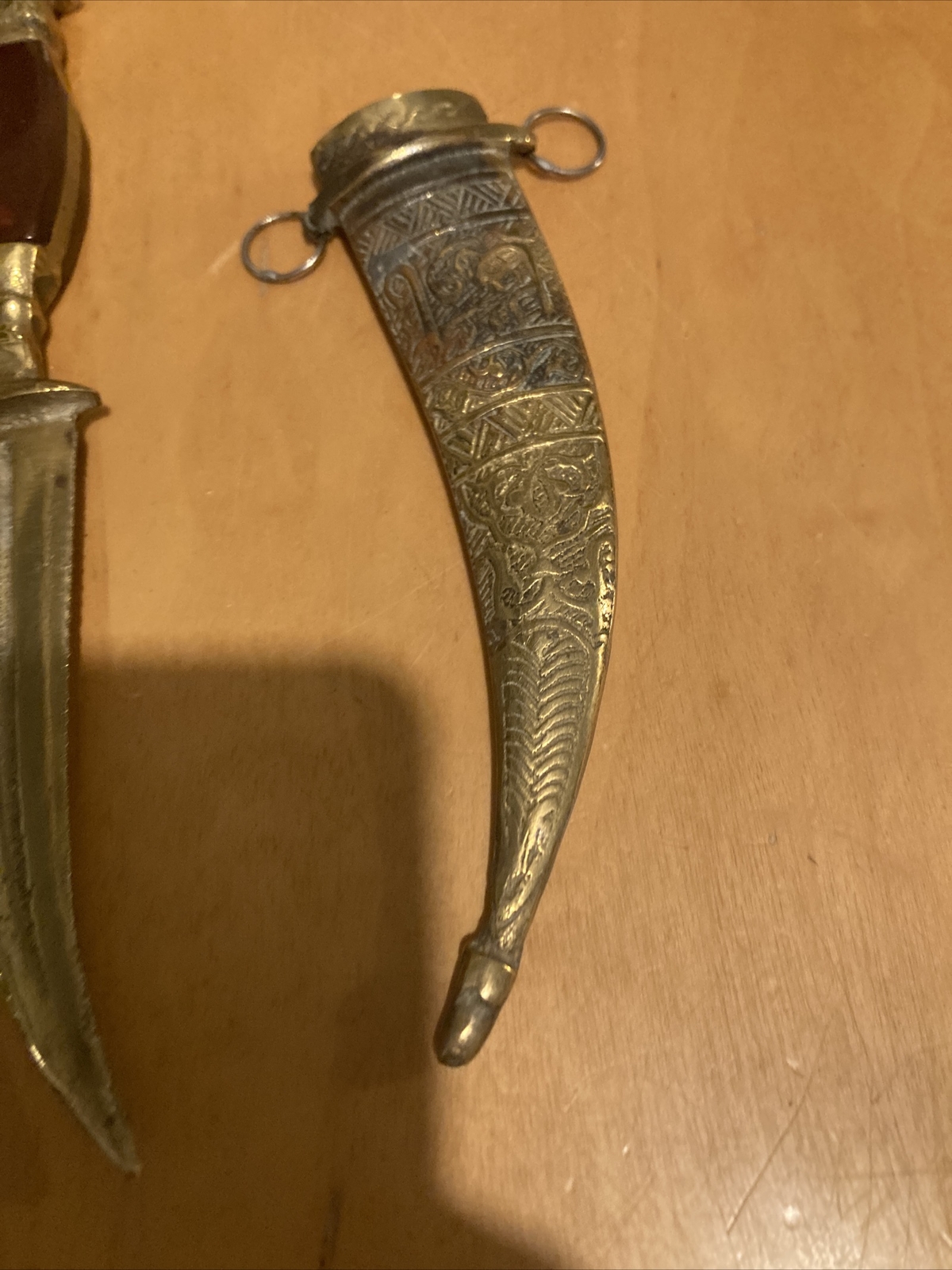 Vintage Brass Stamp Box & A Sheathed Letter Opener eBay