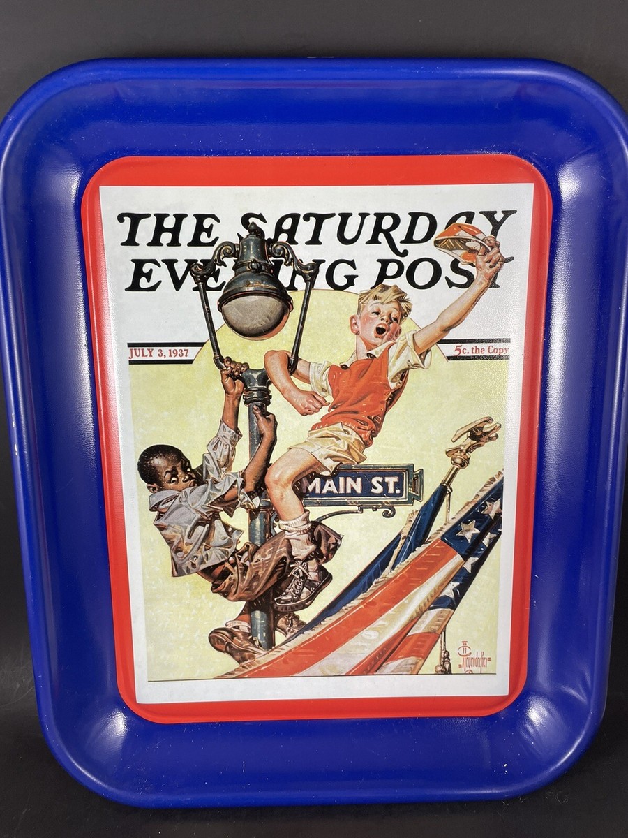 Vintage Norman Rockwell Saturday Evening Post Tray USA Patriotic