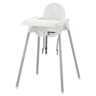 IKEA Antilop High Chair with Tray White - Easy to disassemble and carry along.
