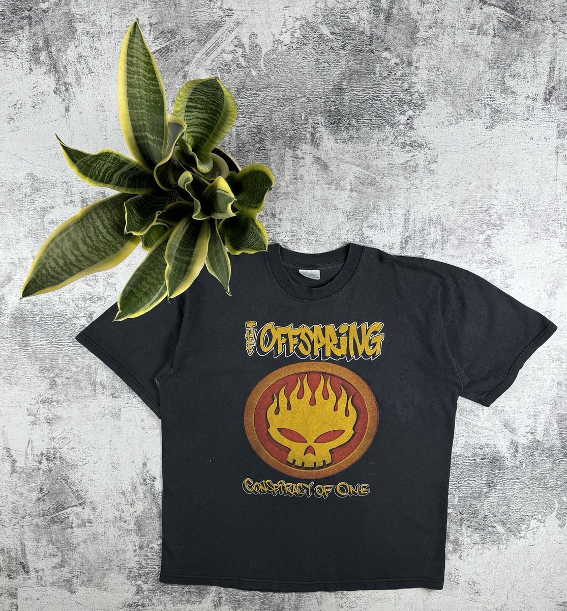 Vintage 90S Offspring 2001 Skulls Rock Band Tour Rap Hip Hop Faded