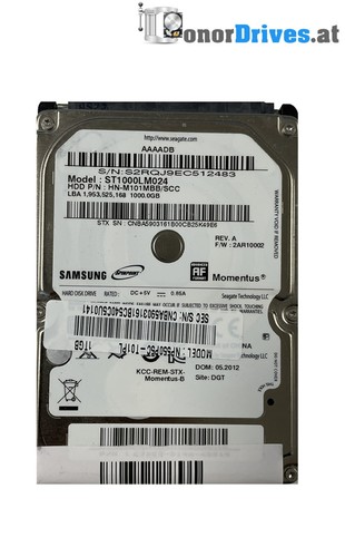 Samsung  ST1000LM024 - 1 TB - SATA - PCB B41-00354A 00 Rev. 03*