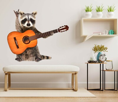 3D Waschbär H149 Tier Wallpaper Wandbild Poster Wandaufkleber Abziehbild Hone