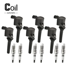 6pcs Ignition Coil & Spark Plug For 2003-2006 Mazda MPV Tribute 6 3.0L V6