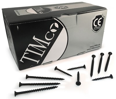 TIMco Grobgewinde schwarz Phosphat Trockenbau Gipskarton Holzschrauben Bugle Head