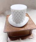 Vintage Fenton Hobnail White Milk Glass Top Hat Toothpick Holder
