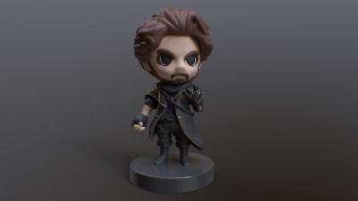 FAN ART ACTION FIGURES 3D Clair Obscur Expedition 33 GUSTAVE, Coloring Resin