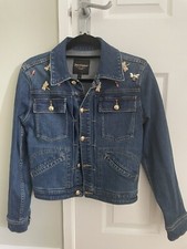 Embellished Juicy Couture Jeans Jacket Size Small (ladybugs & Bees)