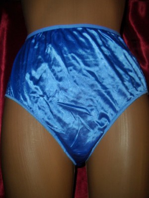 Herrliches Hanes Hochglanz Nylon Höschen XXL BLAU Slip Panty Schlüpfer  (K242)