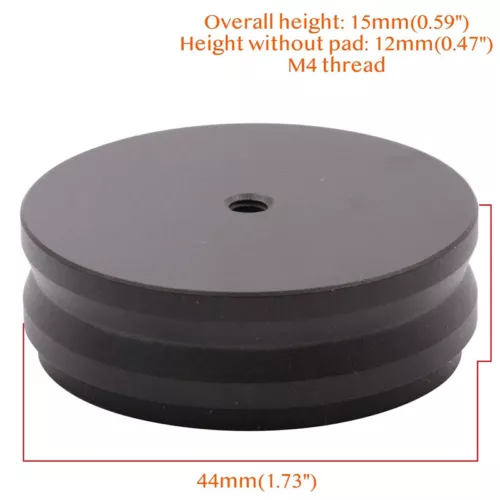 4PCS Base Feet Pads 44x15mm Aluminum Stand Amplifier Speaker Turntable Pad NEW - 第 2/6 張圖片