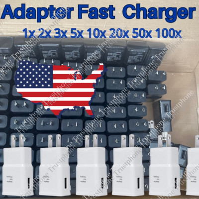 Wholesale Bulk Adaptive USB Fast Wall Charger Power Adapter For Samsung US Block