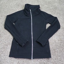 Lululemon Jacket Womens 6 Black Radiant II Sweatshirt Full Zip Fleece Athletic