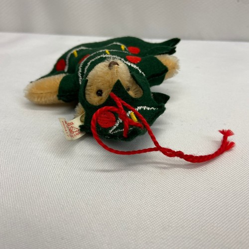 STEIFF "EVERGREEN" EAN 665417 4 3/4" MOHAIR BEAR ORNAMENT AS CHRISTMAS TREE - Picture 10 of 12