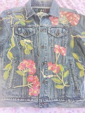Loveshackfancy The Falls One Of A Kind Denim Floral Embroidery Size Medium M