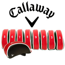 CALLAWAY DELUXE PU GOLF IRON HEAD COVERS X 9 / FITS ALL CALLAWAY IRON MODELS