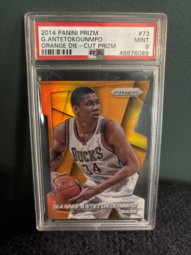 2014-15 Panini Prizm - Giannis Antetokounmpo #73 Orange Prizm Die-Cut /139 PSA 9
