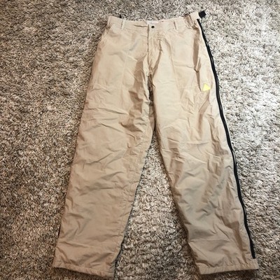 Rare Vintage Rusty Industrial Work Force Work Pants 90s Y2K Brown Zipper Open Sides