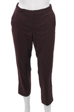 Theory Womens Ankle Cropped Dress Pants Brown Wool Size 00