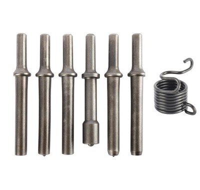 7 Pcs Smoothing Pneumatic Air Hammer Rivet Bits Air Chisel Bits Tool with Spring