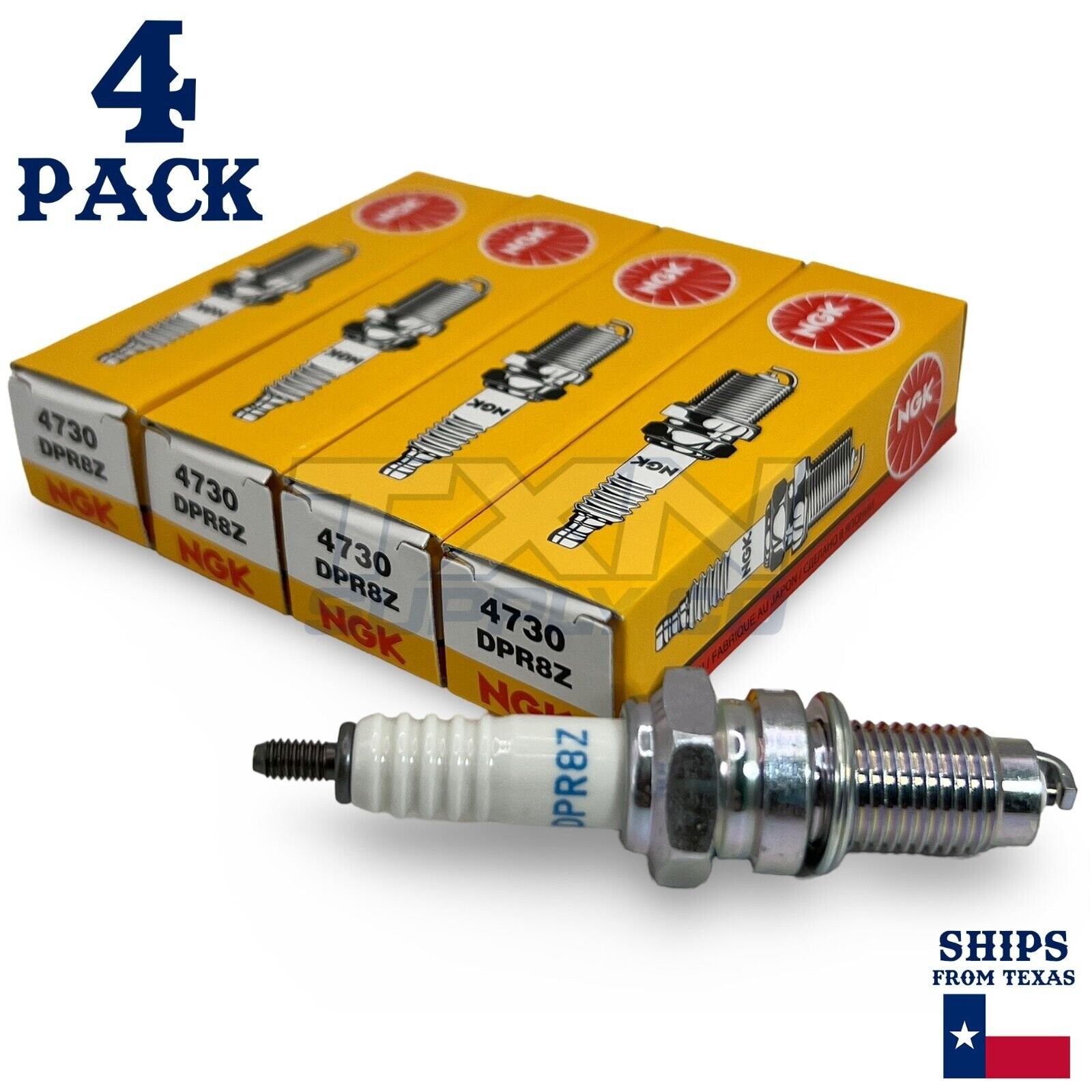 4 Pack NGK 4730 DPR8Z Standard Spark Plugs for X24GPR-U X22GPR-U 98061-58616
