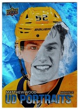 2025-26 Upper Deck Series 1 UD Portraits MATTHEW WOOD #P-27 Nashville Predators