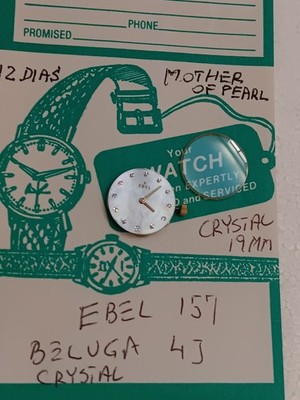 Ebel Quartz cal. 157, 12 Diamond MOP Dial, Hands & Crystal Included. From Beluga