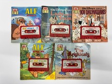 (5) Read Along Book And Tape Cassette Lot - Alf & Disney - Good Condition