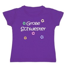 Girl Shirt Große Schwester  LILA  WAHL Motiv...