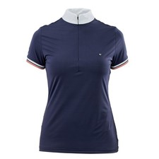 Shires Aubrion Young Rider Arcaster Short Sleeve Competition Show Shirt Navy