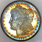 1884 O MORGAN DOLLAR**EPIC TAB TONER**PROOF LIKE**GEMBU+++RAINBOW NR #74921
