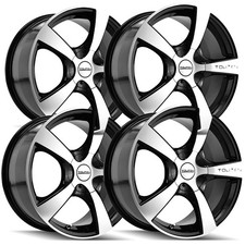 (Set of 4) Touren TR9 17x7 5x112/5x120 +42mm Black/Machined Wheels Rims 17" Inch